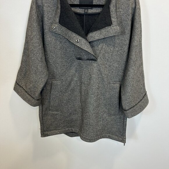 Banana Republic Womens Small Gray Wool Popover Wedge Jacket - Picture 3 of 13